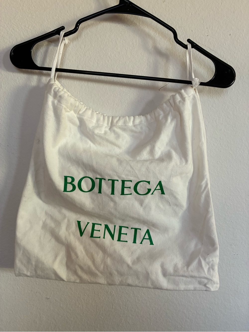 Bottega Veneta White Tote with Green Logo